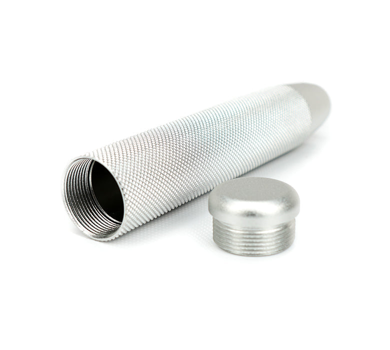 NRG Shift Knob Knurl Hidden Gem Long Silver - 0