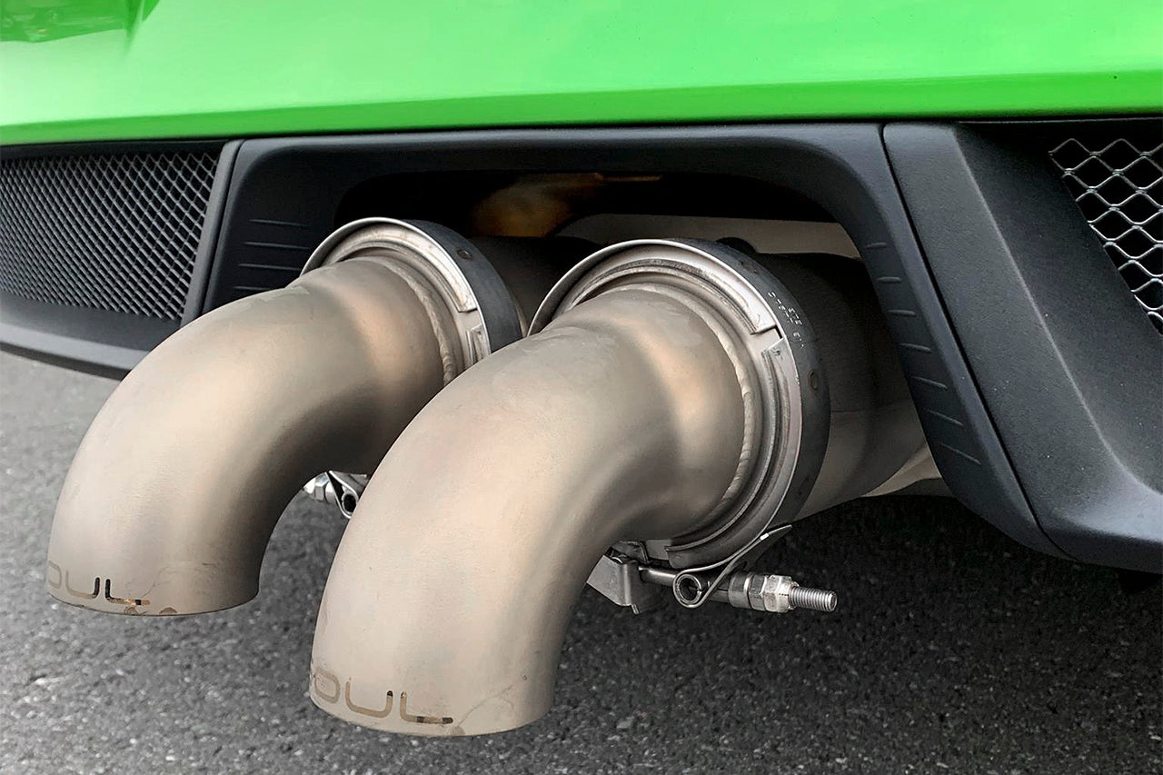 Porsche 991 GT3 / GT3 RS Bolt-On Resonated Turn Down Exhaust Tips