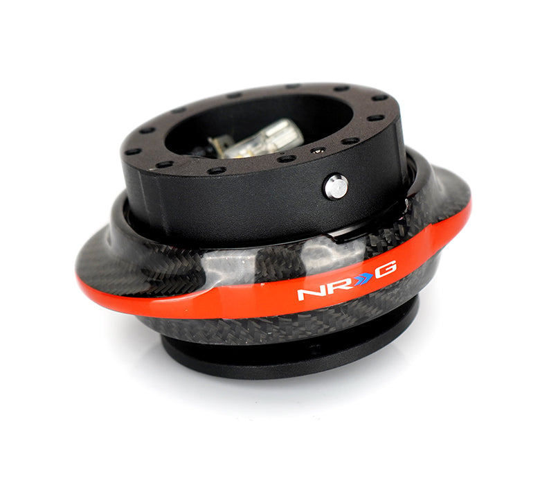 NRG Quick Release Gen 2.2 - Black Body / Carbon Fiber Red Ring