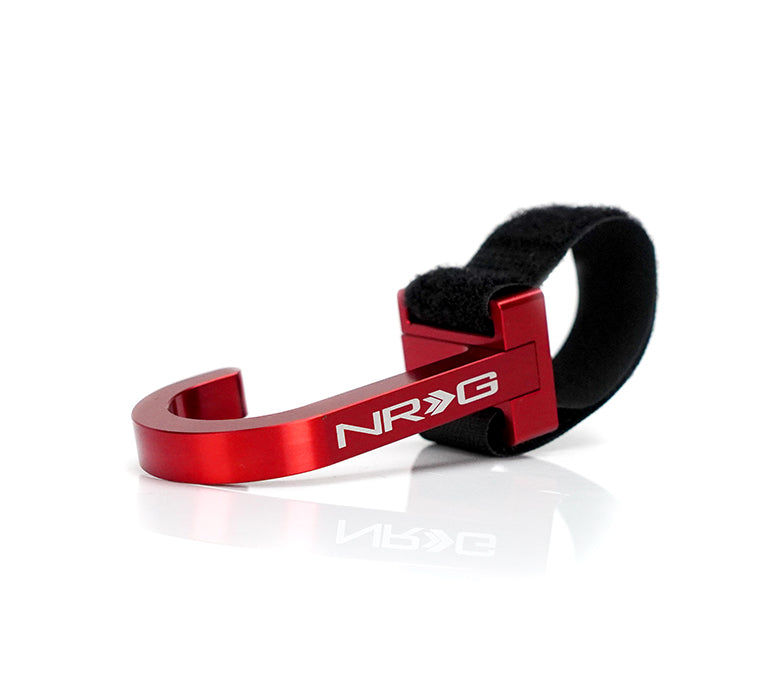 NRG Steering Wheel Hook CNC Aluminum w/ Laser Logo - Red