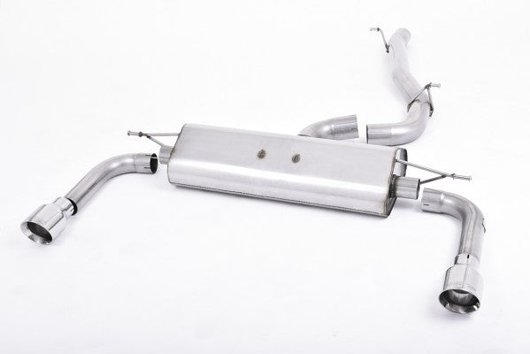 Milltek Non-Resonated Cat Back Exhaust With Dual Polished Tips  - Audi A3 8V 2.0 TFSI Quattro Tiptronic