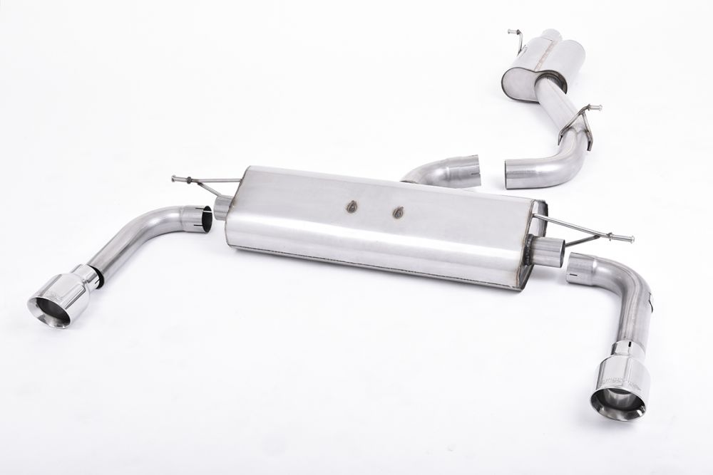 Milltek Resonated Cat Back Exhaust With Dual Polished Tips  - Audi A3 8V 2.0 TFSI Quattro Tiptronic