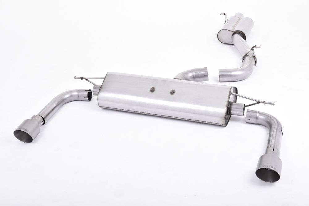 Milltek Resonated Cat Back Exhaust With Dual Titanium Tips  - Audi A3 8V 2.0 TFSI Quattro Tiptronic