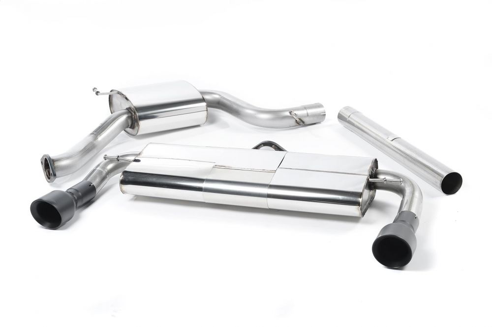 Milltek Resonated Cat Back Exhaust - Matte Black Tips - MK7 Golf GTI