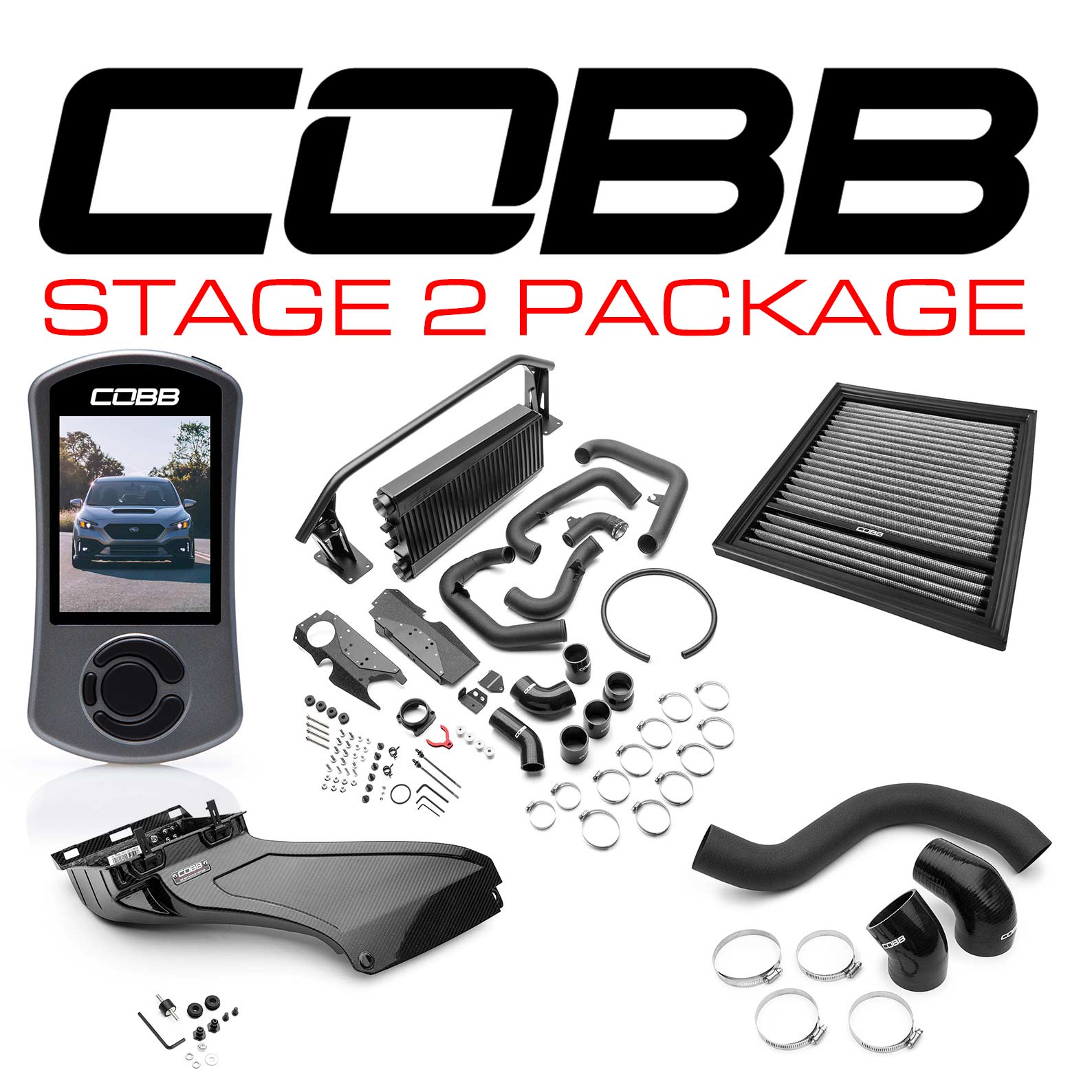 Subaru Stage 2 Power Package Black (FMIC) WRX 2022-2024