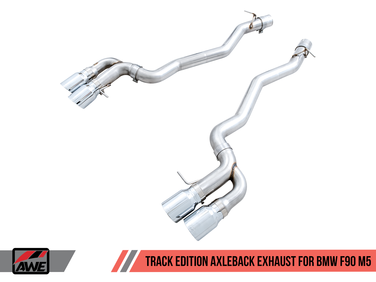 AWE Track Edition Cat-Back Exhaust for BMW F90 M5 - Chrome Silver Tips