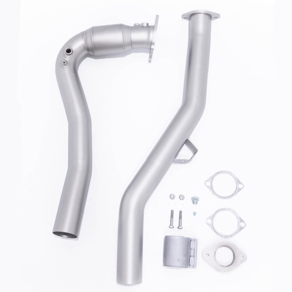 CP-e QKspl Downpipe Subaru WRX '15- . Stock Flange 3.00" V-Band Back . 304 Stain