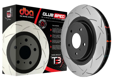 DBA 07-17 Kia Stinger Series CK GT 330S/330Si 3.3L V6 Rear Slotted 4000 T3 Series Rotor