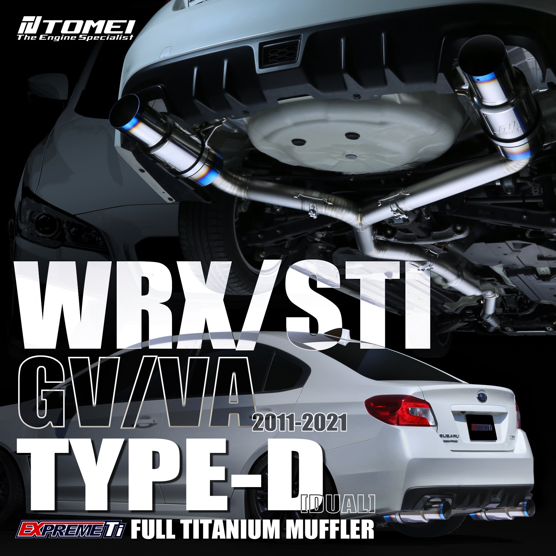 FULL TITANIUM MUFFLER EXPREME Ti WRX/STI GV/VA TYPE-D