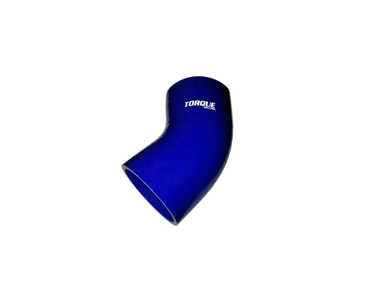 Torque Solution 45 Degree Silicone Elbow: 2.5 inch Blue Universal