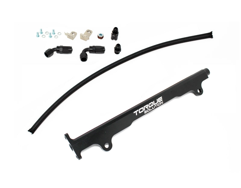 Torque Solution Mitsubishi Evo X Billet Aluminum Fuel Rail - Black