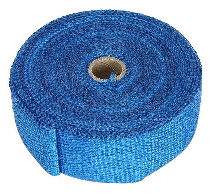 Torque Solution Fiberglass Exhaust Wrap (Blue): Universal 1" x 50'