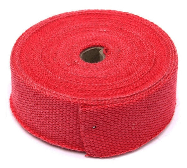 Torque Solution Fiberglass Exhaust Wrap (Red): Universal 1" x 50'