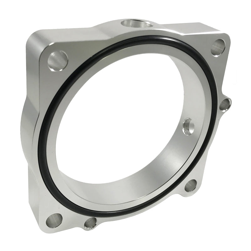 Torque Solution Throttle Body Spacer (Silver): Dodge Challenger R/T / SRT8 2011-2012 V8-5.7/6.4L