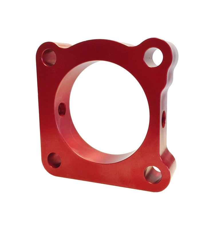 Torque Solution Throttle Body Spacer (Red): Mitsubishi Lancer Evolution 7 / 8 / 9 2001-2006