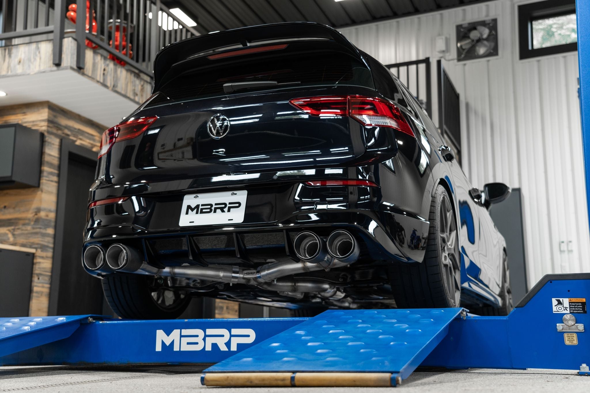 MBRP 2022 VOLKSWAGON GOLF R MK8 3-INCH CAT-BACK EXHAUST QUAD CARBON REAR EXIT, STREET PROFILE - 0