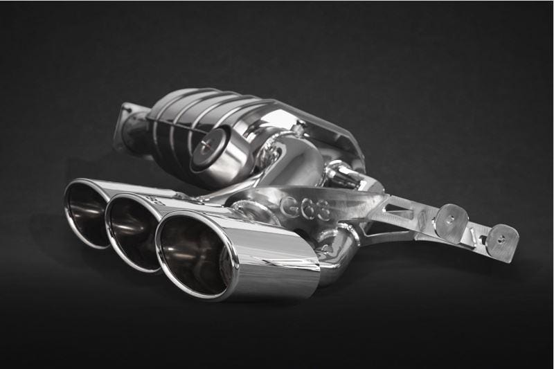 Mercedes G63/500 5.5L V8 BiTurbo AMG (W463, 2012-2018) - Valved Triple Mufflers With CES-3 With ECE