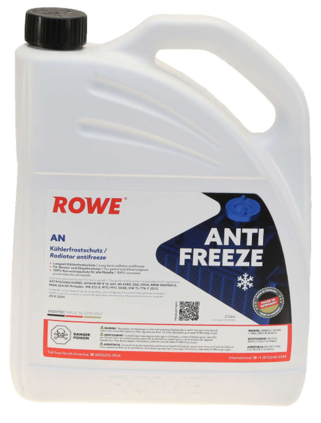 ROWE Hightec AN Blue Concentrate Coolant (G11) - 1 Gallon