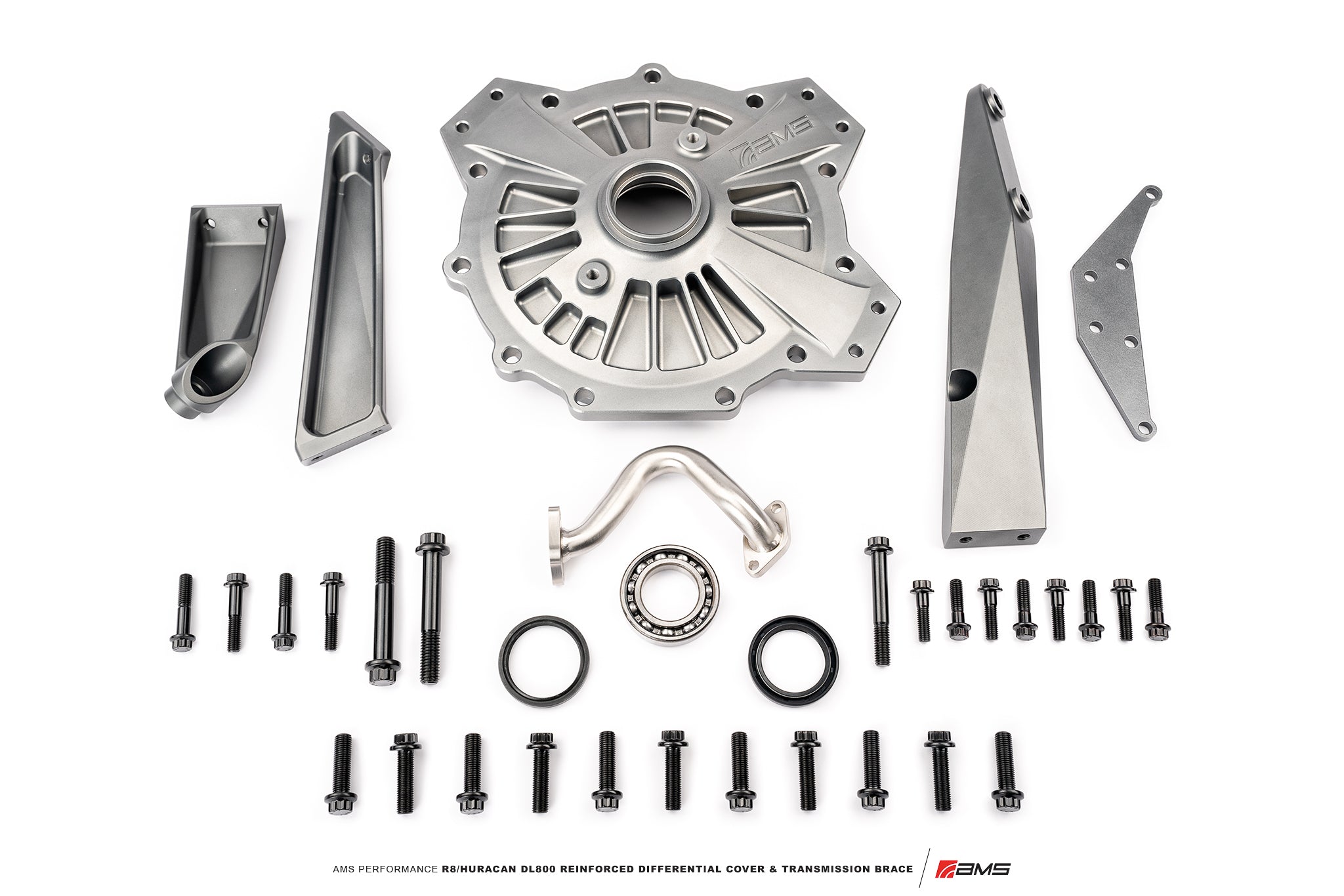 AMS PERFORMANCE R8/HURACAN DL800 REINFORCED DIFFERENTIAL COVER & TRANSMISSION BRACE