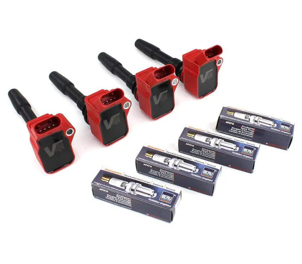 Velt Sport RS3 Red Ignition Coilpacks & Spark Plugs / Gen3 / Evo4 / 1.8T/2.0T