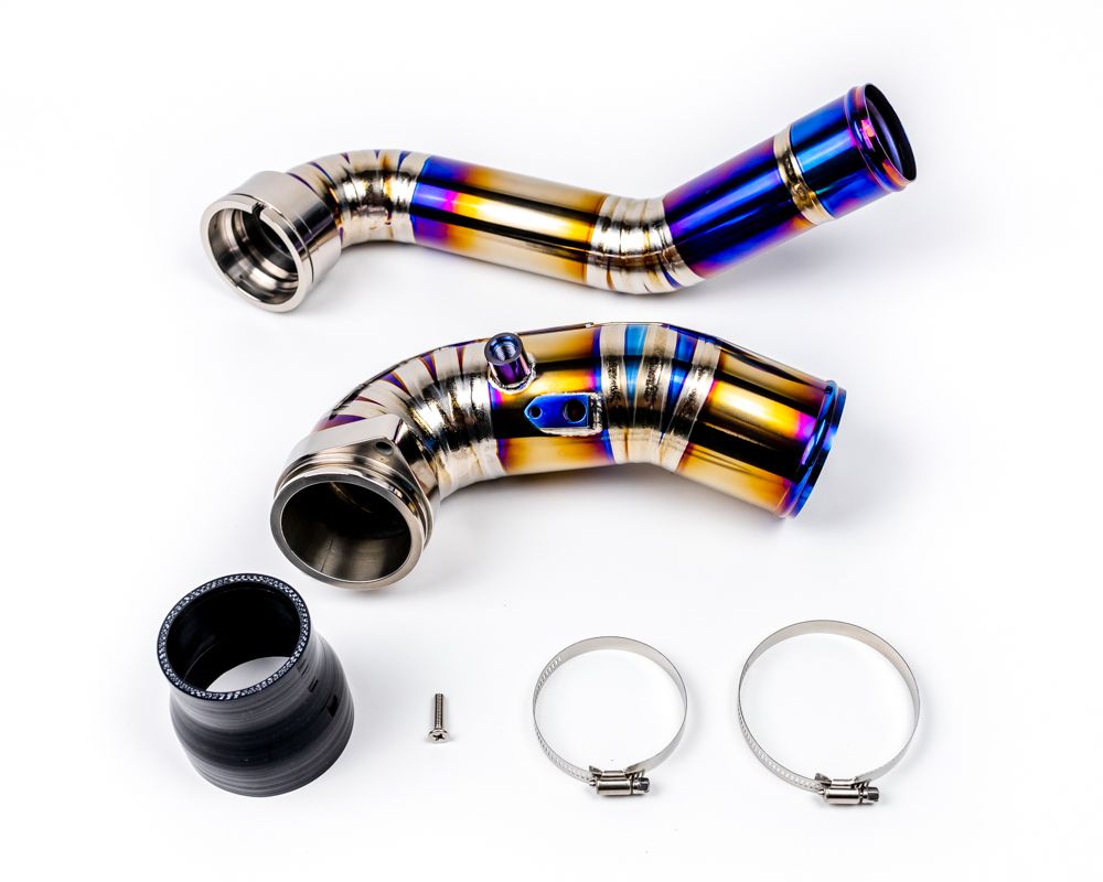 VR Performance Toyota Supra MKV Titanium Chargepipe and J-Pipe Kit BMW 2015-2021