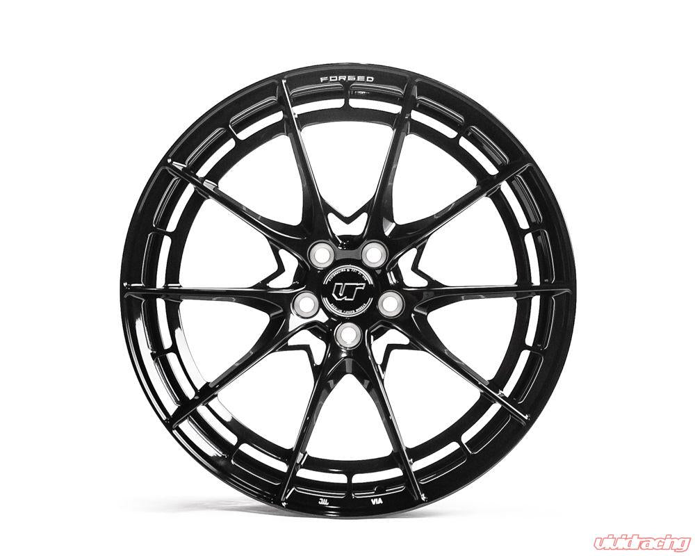 VR Forged D03-R Wheel Package Tesla Model S Plaid 21x9.5 21x10.5 Gloss Black - 0