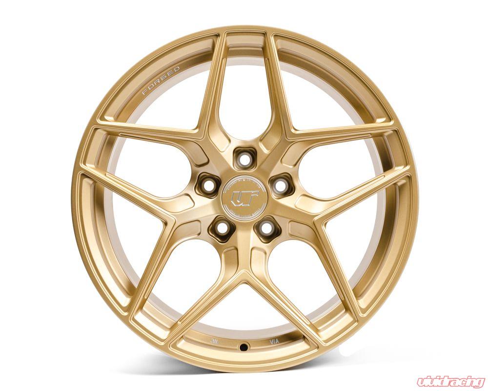 VR Forged D04 Wheel Package Subaru WRX STI 18x9.5 Satin Gold - 0