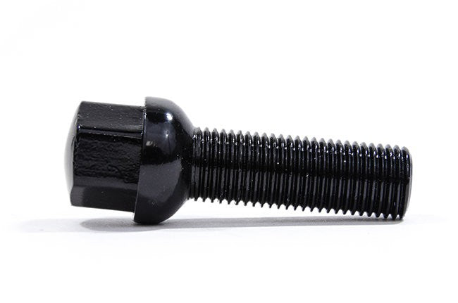 Ball Seat Wheel Bolt Black - 14x1.5x 40mm Length - Priced Each