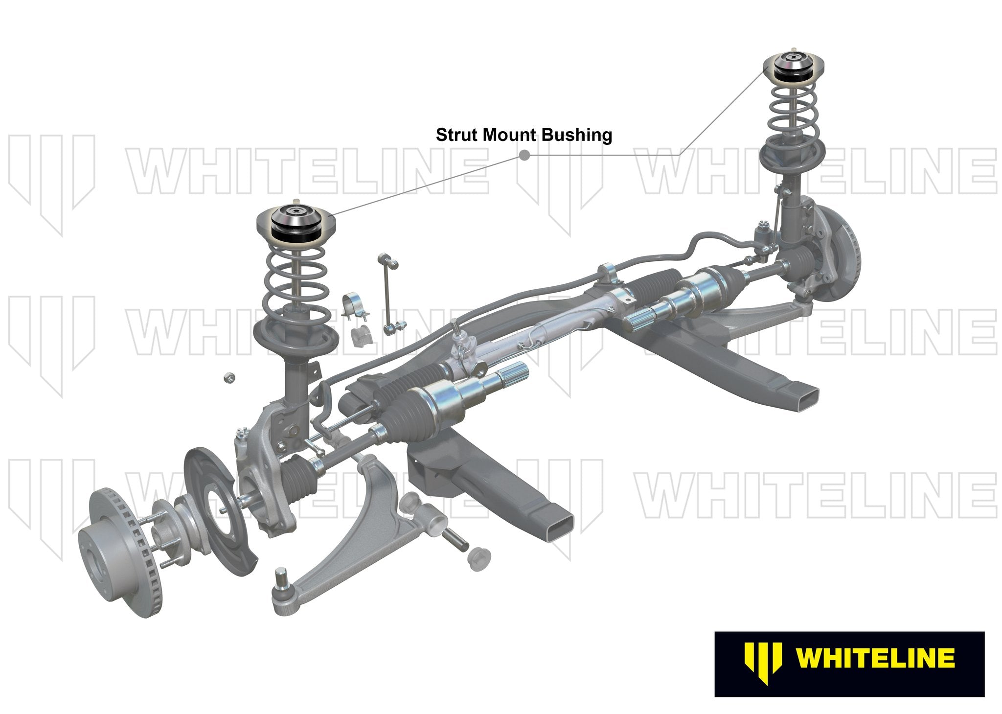 Whiteline 04-07 Subaru WRX/STi / 98-02 Subaru Forester Front Upper Strut Mounts - Offset Assembly