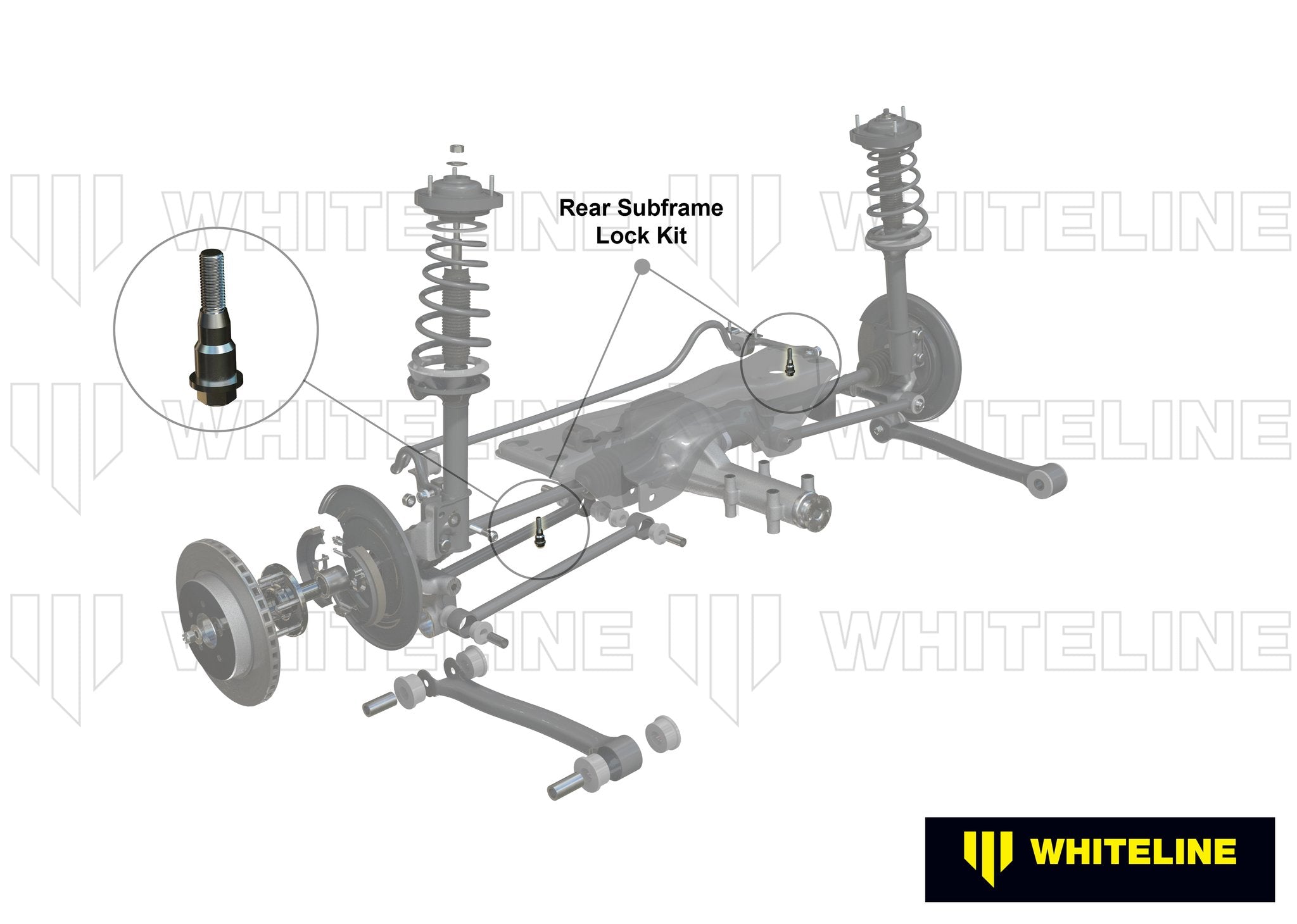 Whiteline 02-07 WRX / 04-07 STi / 93-00 Subaru Impreza Non-Turbo Rear Subframe lock kit - 0