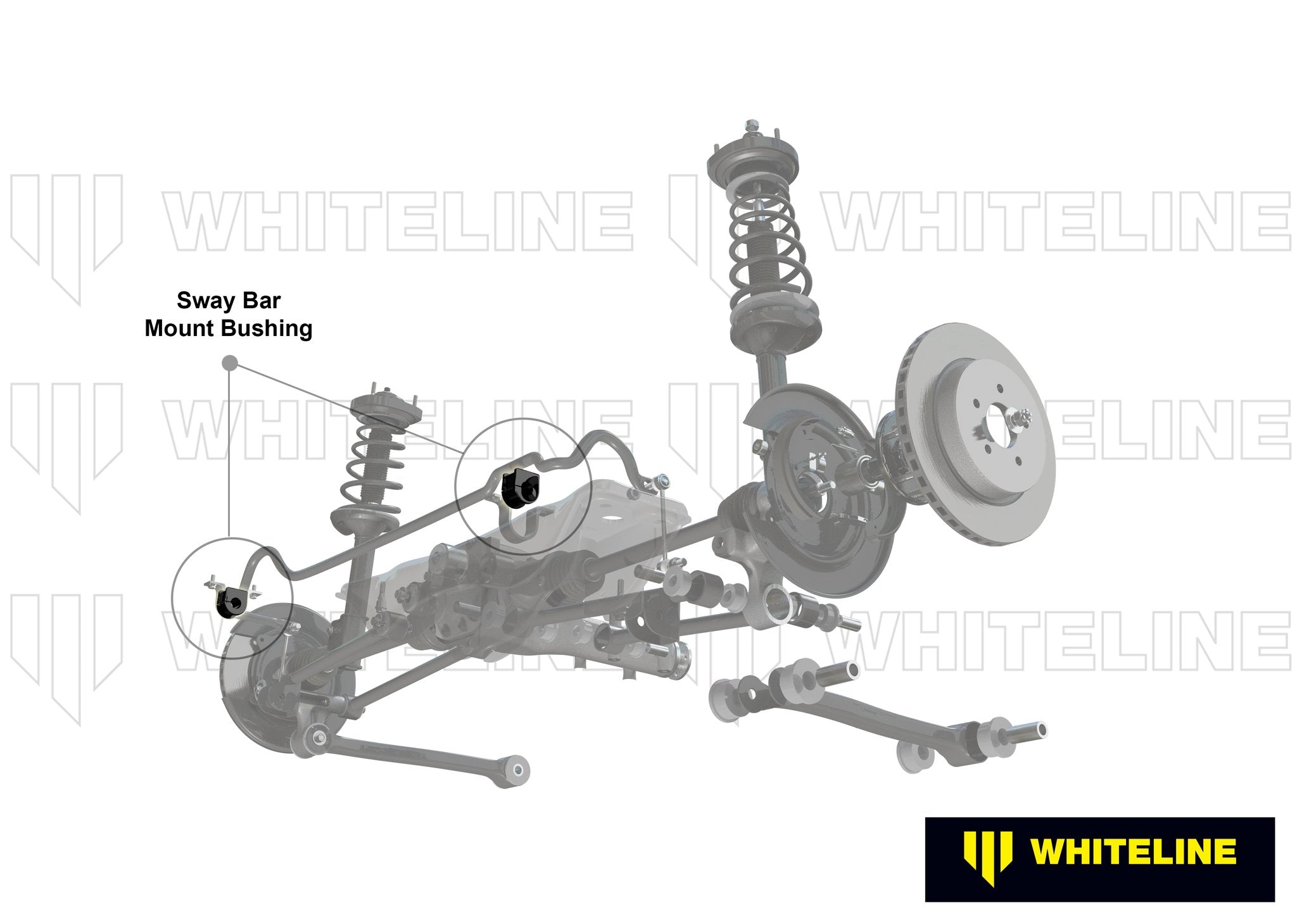 Whiteline 98-02 Subaru Forester Rear Swaybar mount-h/duty kit