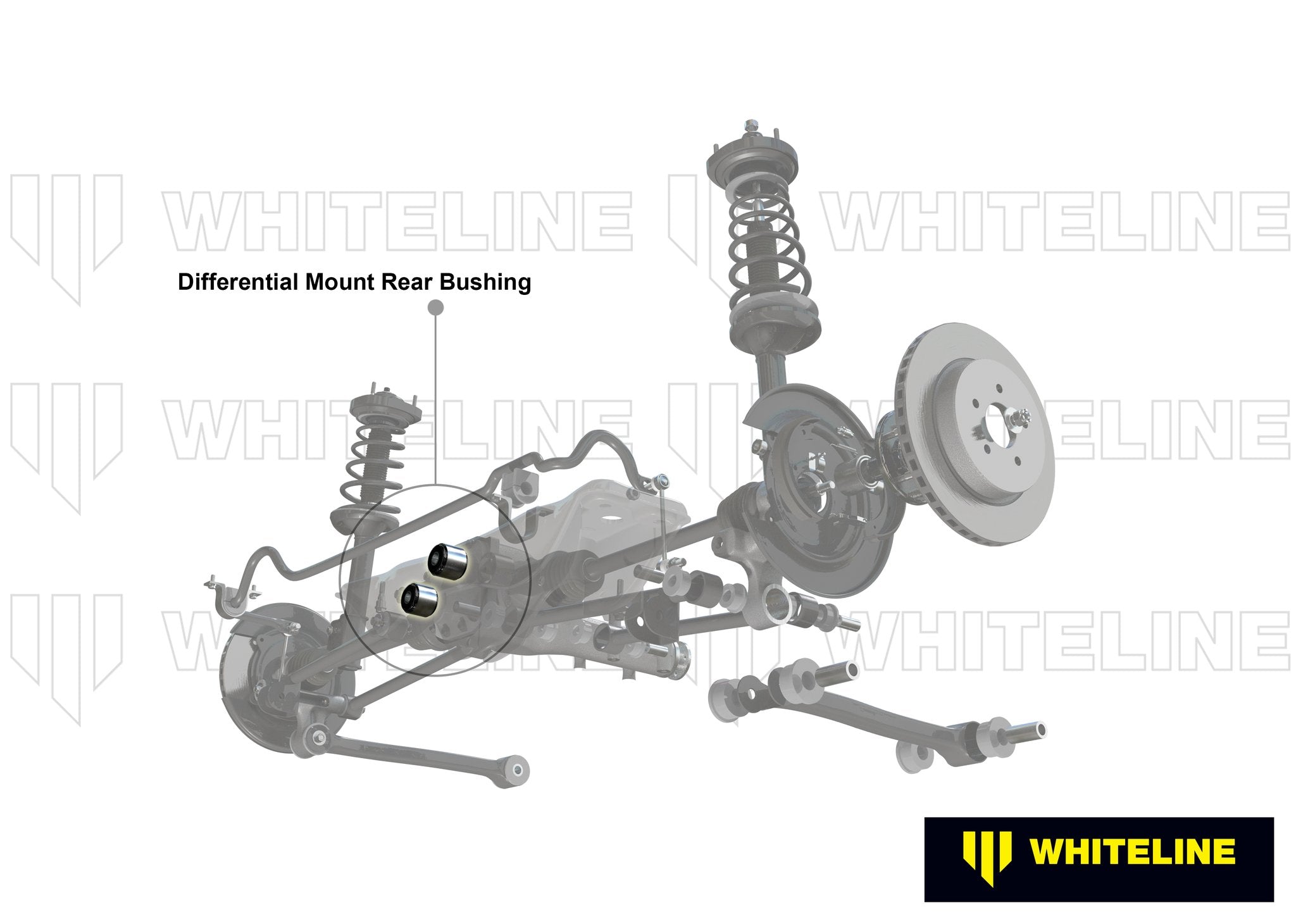 Whiteline Plus 9/02-9/07 Subaru Impreza GD2/GH2 / 10/02-8/07 STI GD Rr Differential Mount In Cradle