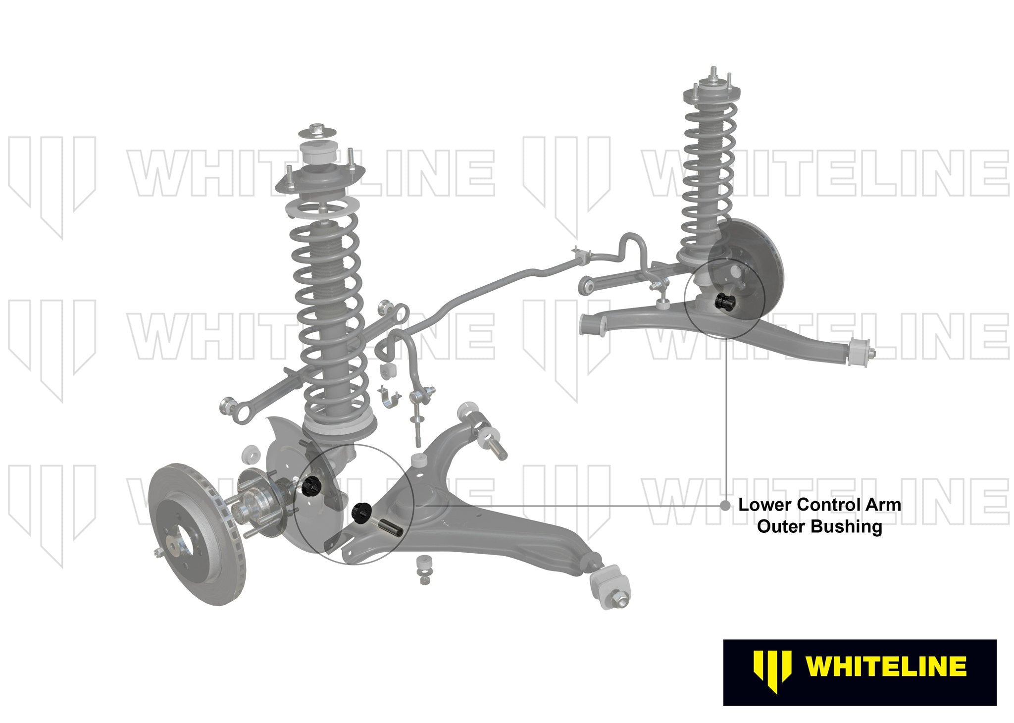 Whiteline Plus 7/88-5/00 Suzuki Swift Rear Inner/Outer Rear Control Arm Bushing Kit