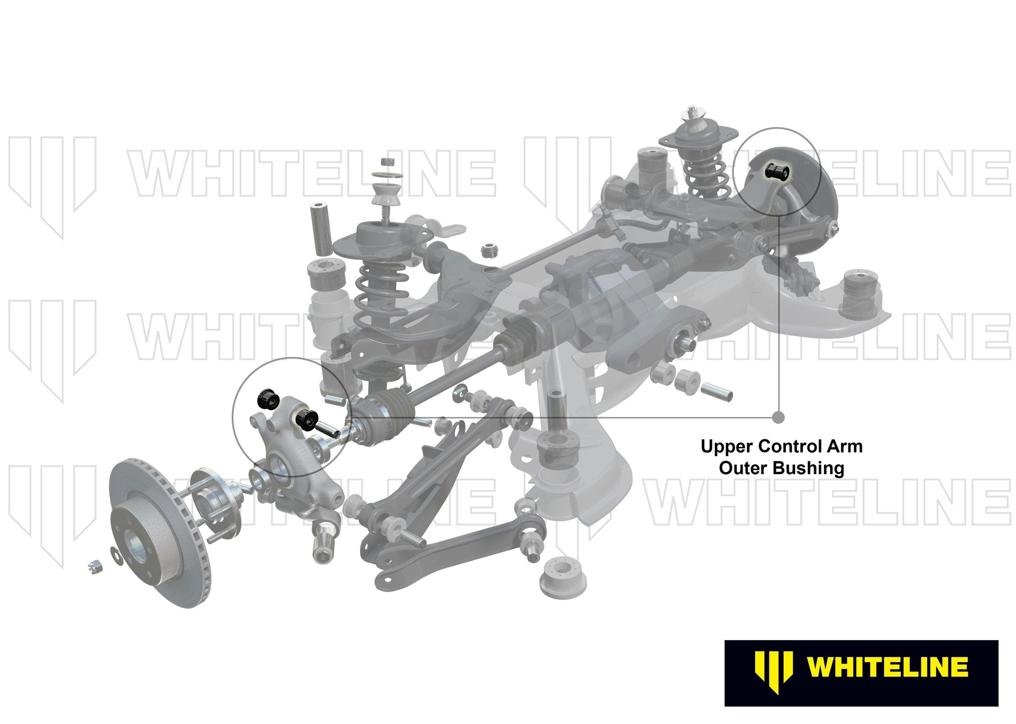 Whiteline Plus 05+ BMW 1 Series/3/05-10/11 3 Series Rear Control Arm - Upper Outer Bushing Kit