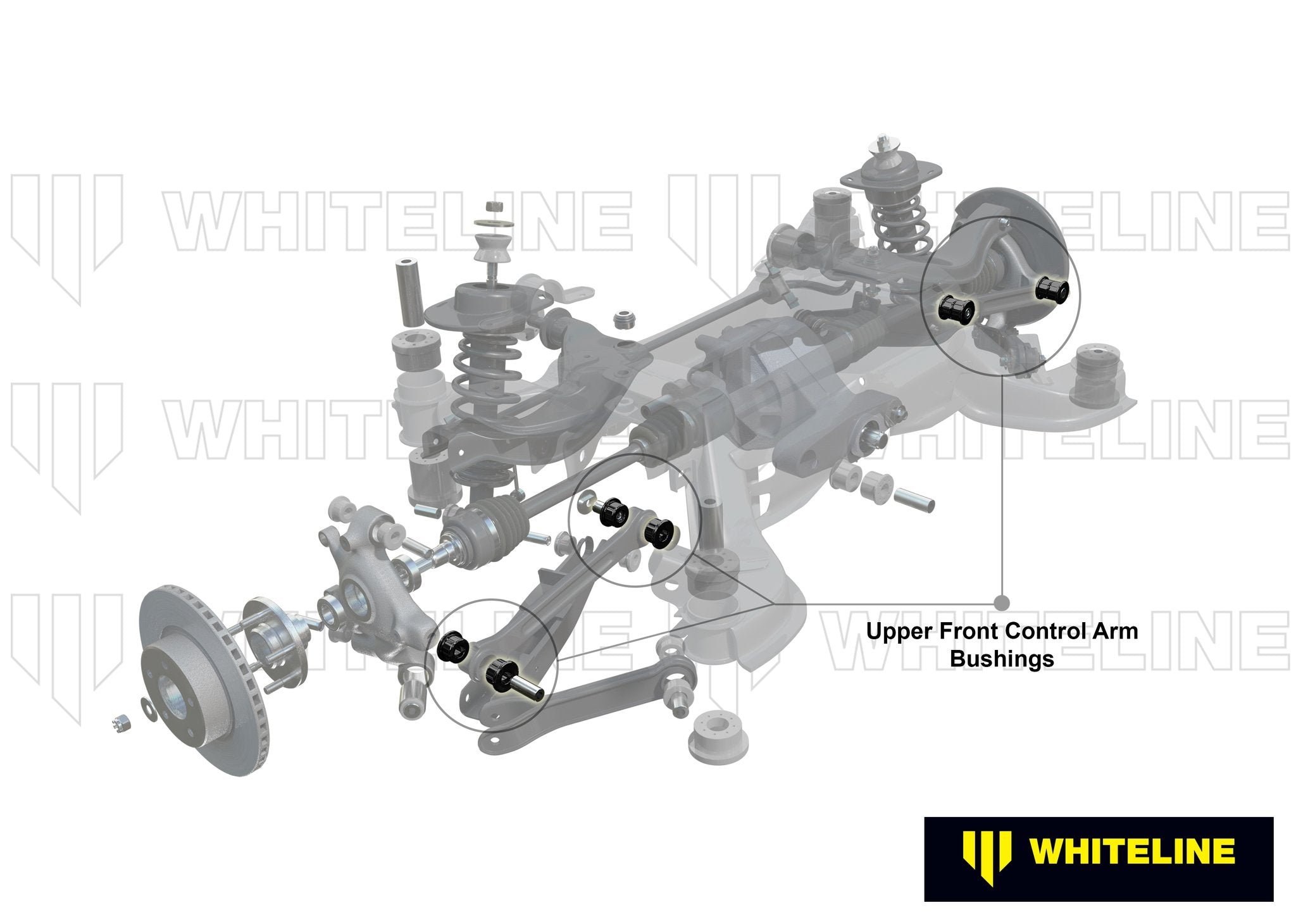 Whiteline Plus BMW 05+ 1 Ser/3/05-10/11 3 Ser Front Control Arm - Upper Inner & Outer Bushing Kit