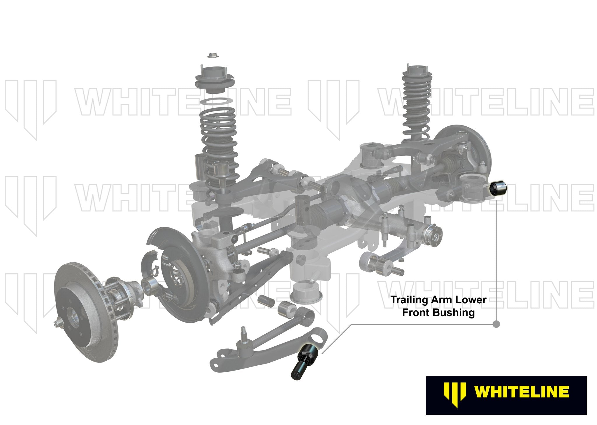 Whiteline 08+ Subaru WRX Hatch Rear Trailing Arm Bushing Kit - 0