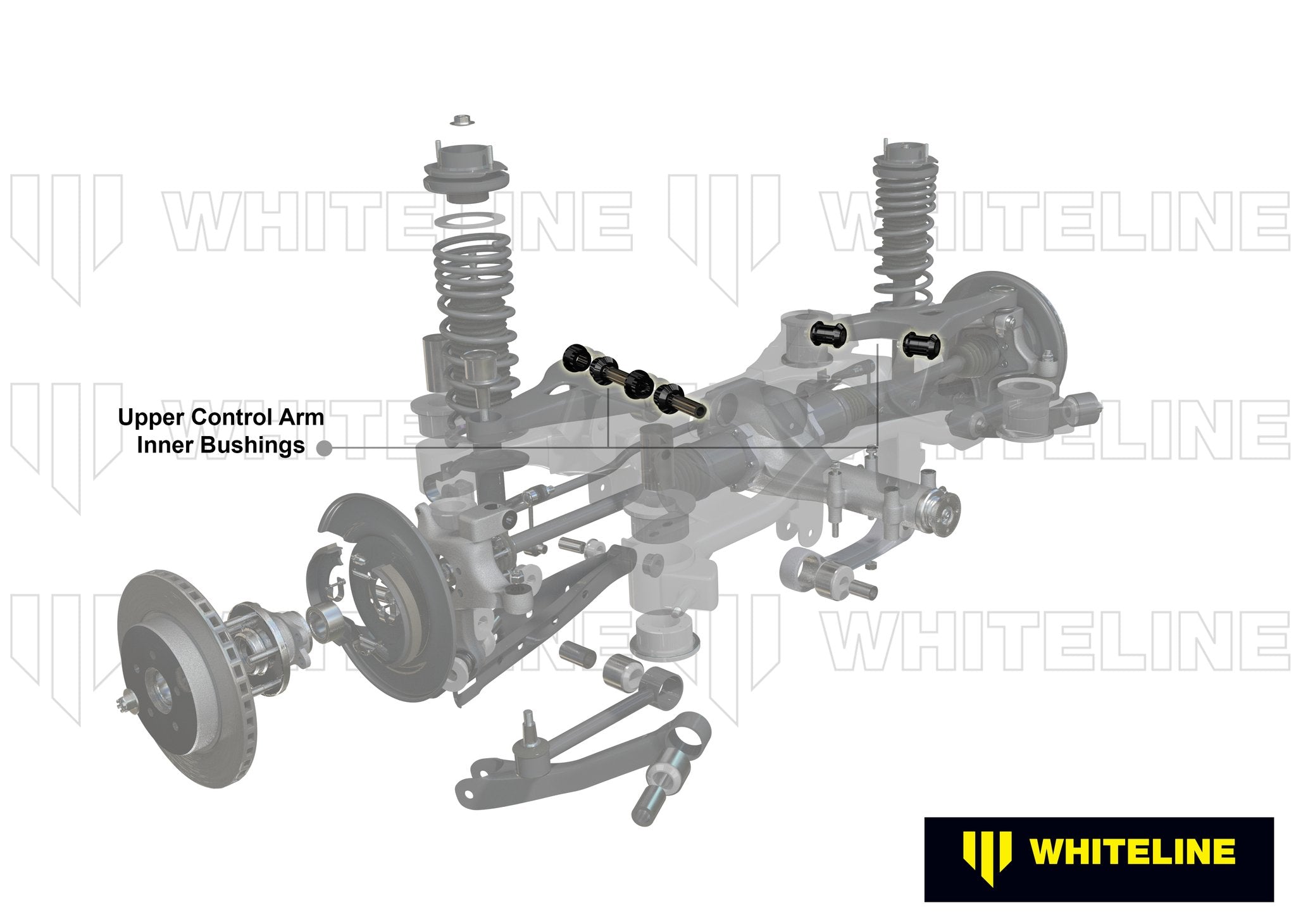 Whiteline 09 lancer Ralliart Rear Camber adj kit-control arm upper bushes - 0