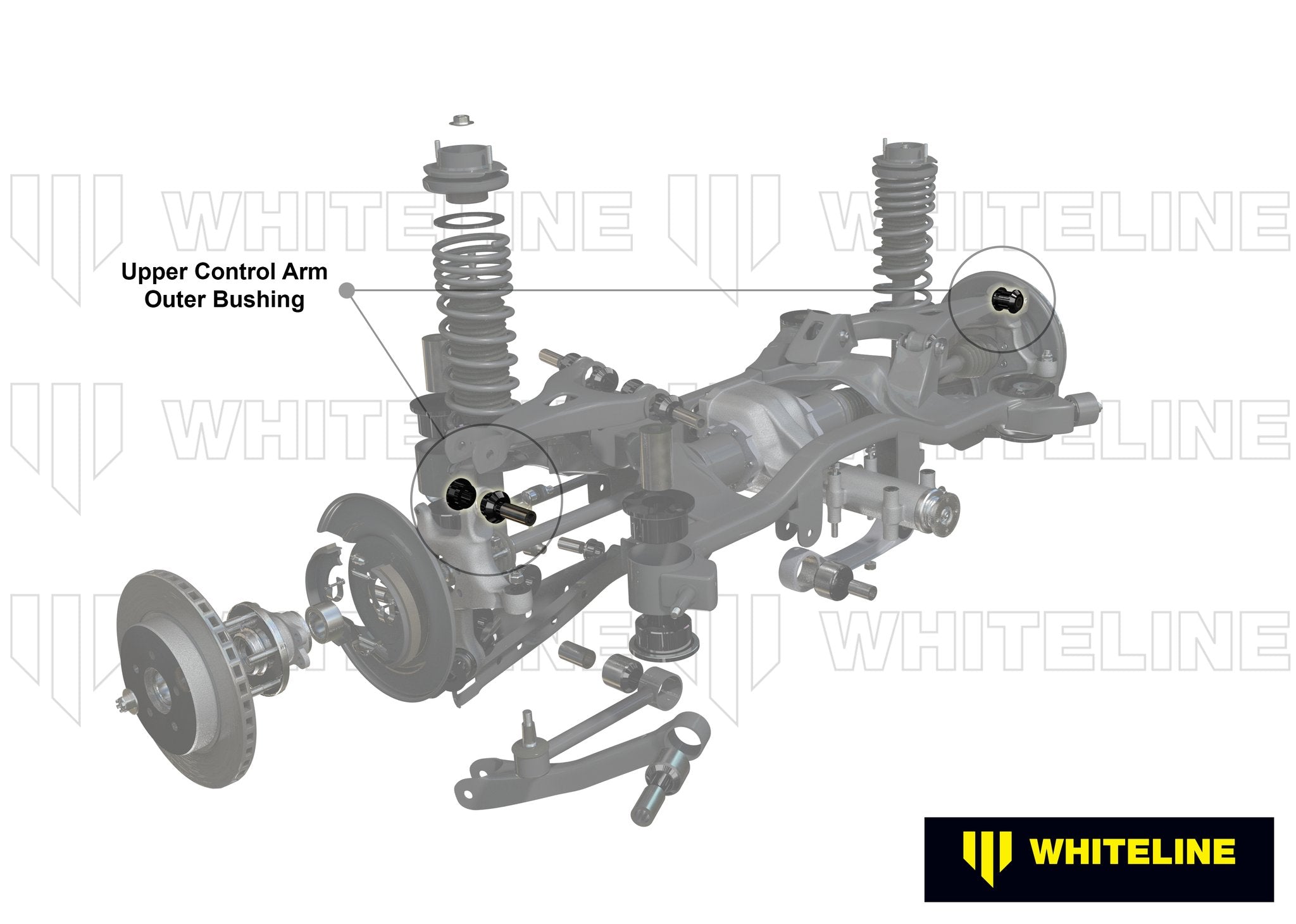 Whiteline Plus 9/98-8/09 Subaru Legacy / 9/98-8/09 Outback Rear C/A Upper Outer Bushing Kit - 0