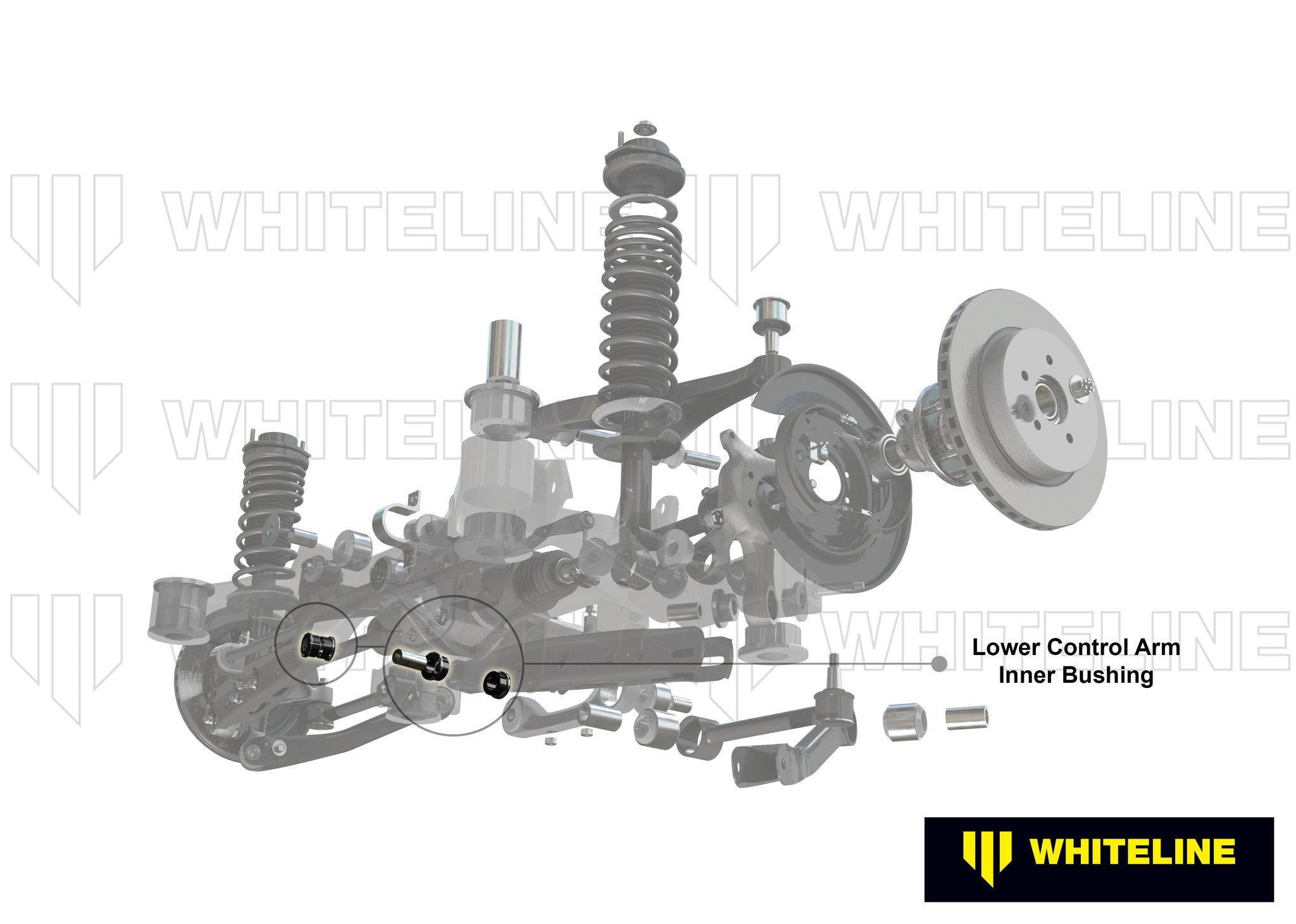 Whiteline Plus 3/08+ Dodge Challenger / 11/05+ Charger Rear Lower Inner Control Arm Bushing Kit