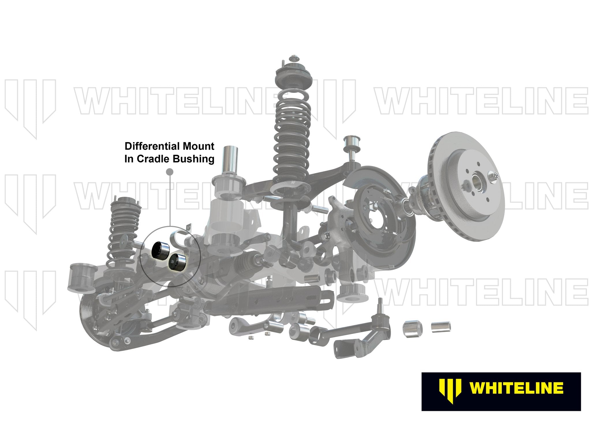 Whiteline 13+ Subaru Forester SJ Incl Turbo Rear Differential Mount In Cradle Bushing Kit - 0