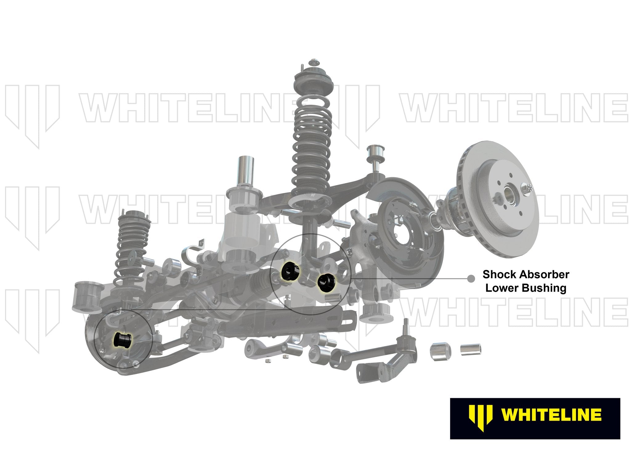 Whiteline Plus 03-06 EVO 8/9 Rear Lower Control Arm Shock Bushing Kit - 0