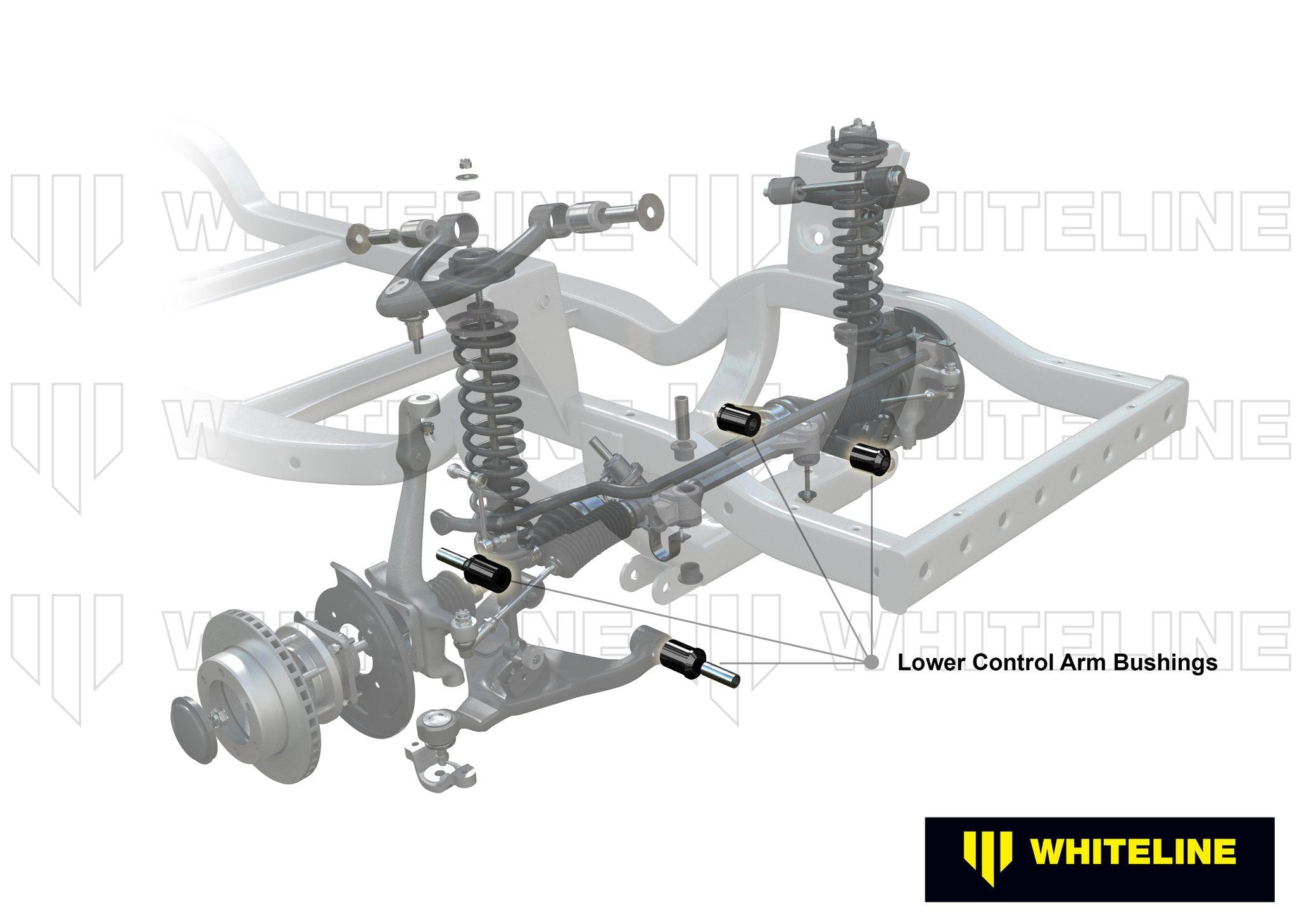 Whiteline Plus 02-09 Lexus GX470 / 06+ Toyota FJ Cruiser Fr C/A - Lwr Inner Front & Rear Bushing Kit - 0