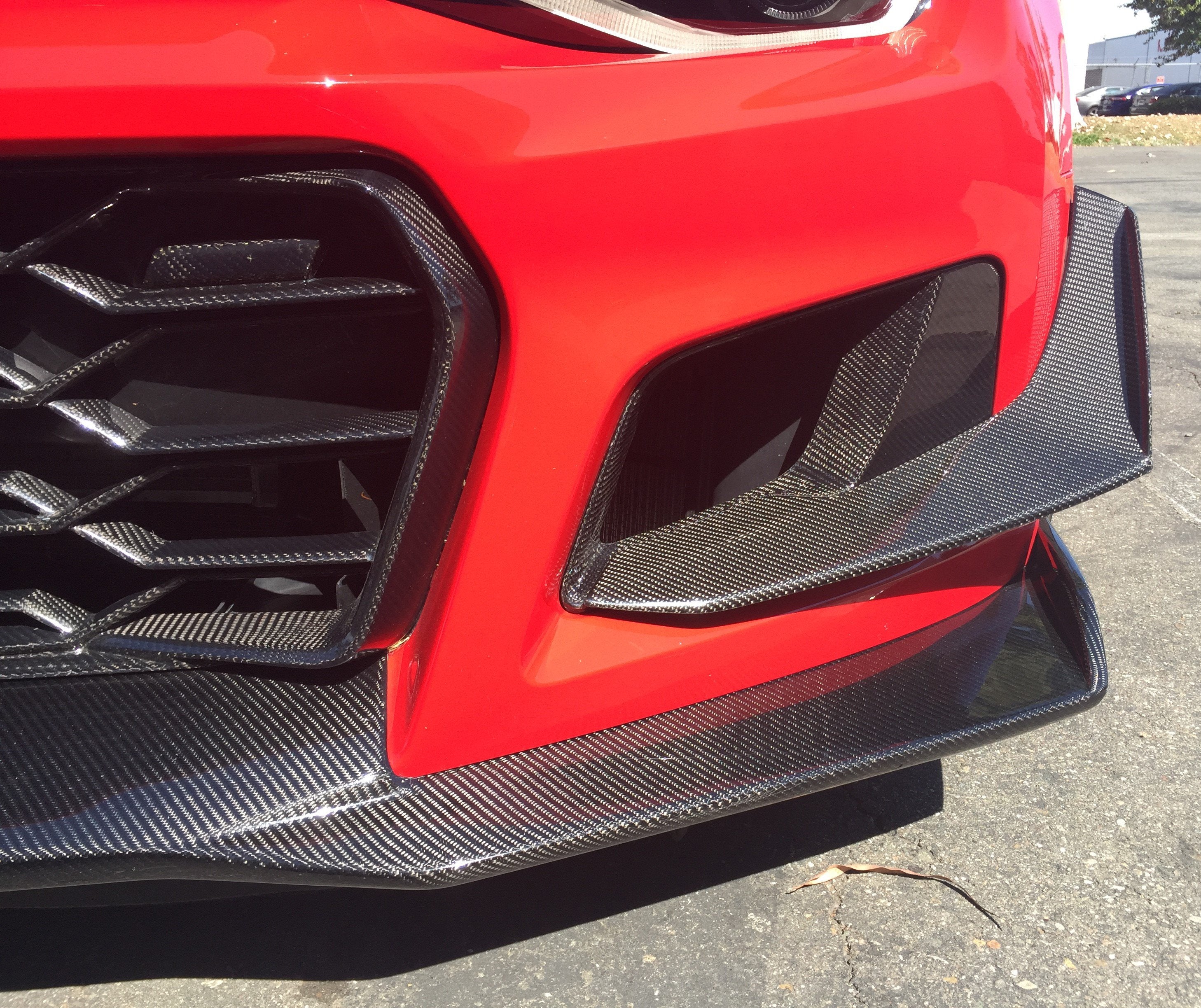 Anderson Composites 17-18 Chevrolet Camaro 1LE Carbon Fiber Type LE Air Duct Bezels - 0