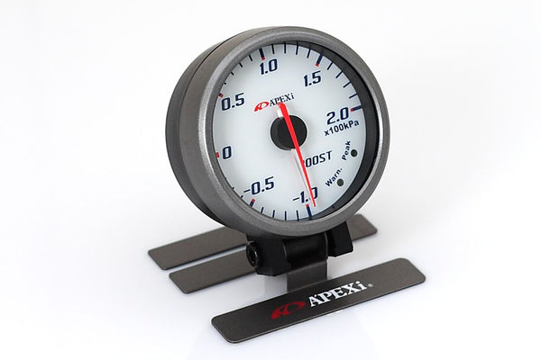 APEXi EL II System Gauge. Boost (KPA). White Display / Silver Ring