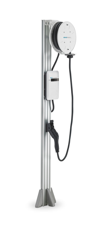 EvoCharge iEVSE Plus Single Port Pedestal w/22ft EvoReel