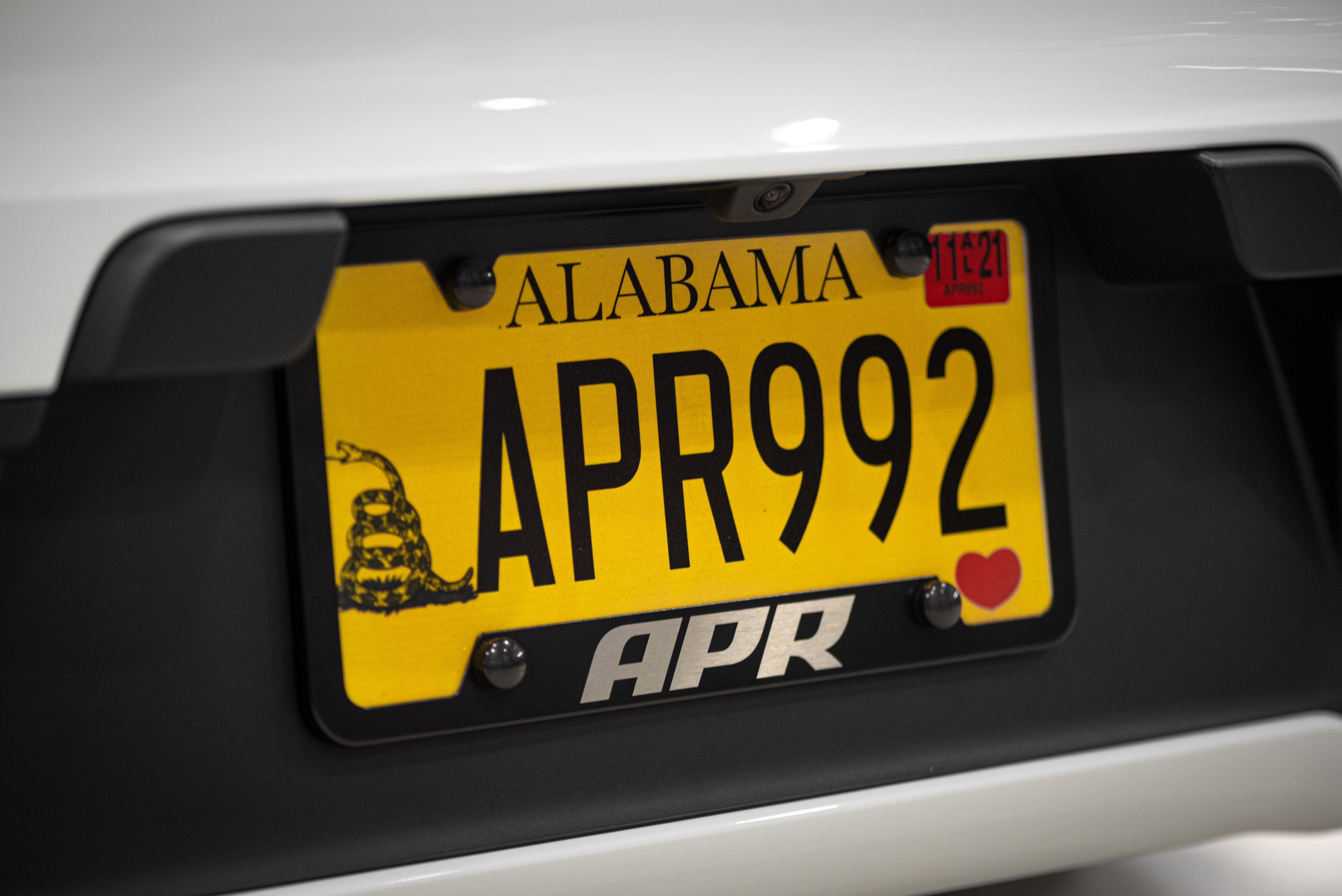 APR License Plate Frame - Thick, Black w/ Hiders