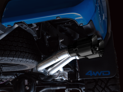 AWE 0FG Exhaust with BashGuard for 3rd Gen Tacoma - Dual Diamond Black Tips