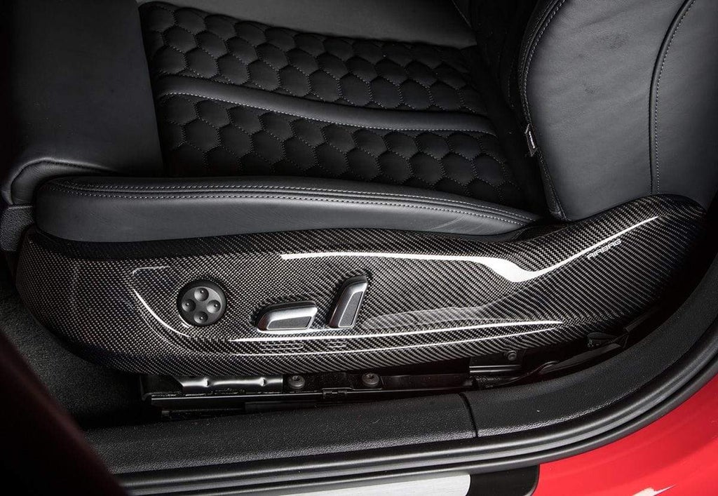 ABT OEM 2pc Carbon Fiber Seat Frame Cover | Audi A6/S6