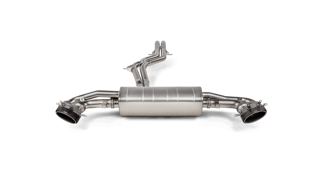 Akrapovic 2020+ Audi RS Q8 (M4) Evolution Line Cat Back (Titanium) w/Carbon Fiber/Titanium Tips