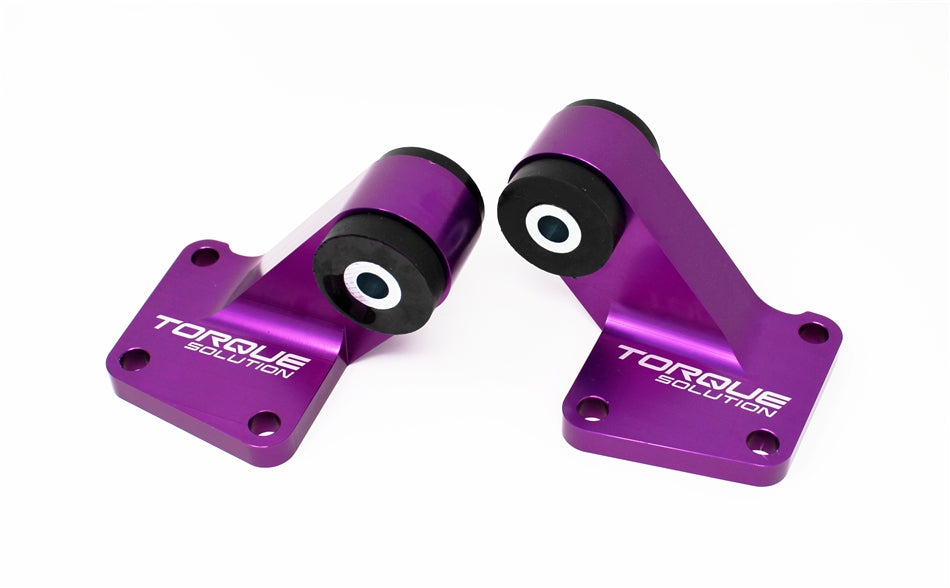 TORQUE SOLUTION BILLET REAR DIFFERENTIAL MOUNTS: 2003–2006 MITSUBISHI EVO VII-IX PURPLE